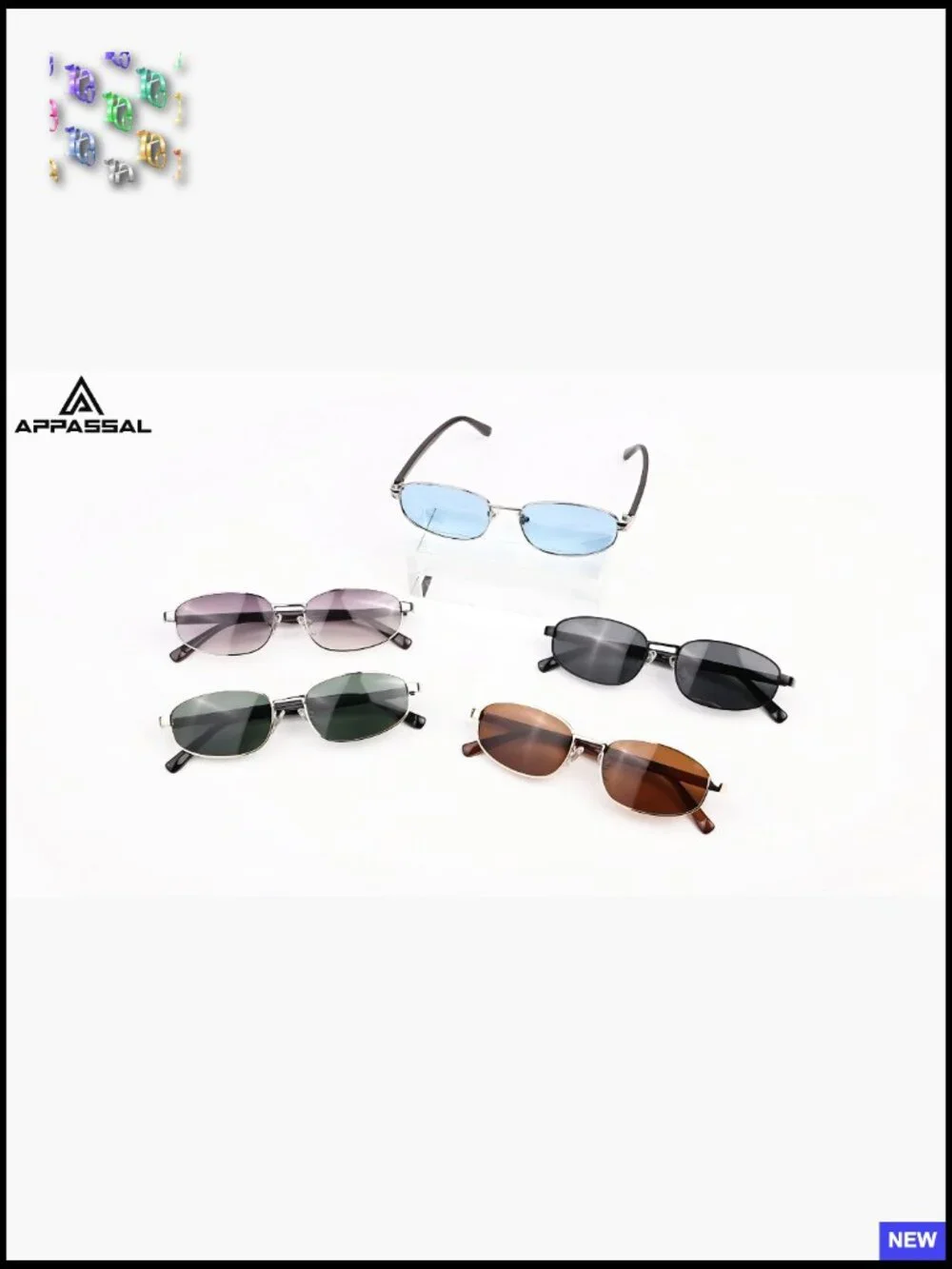 Retro 90s Polarized Oval Rectangle Sunglasses Y2k Hexagon Sunnies - Picture 7 of 7